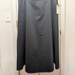 NWT Dana Buchman Long Charcoal Grey Skirt XL New